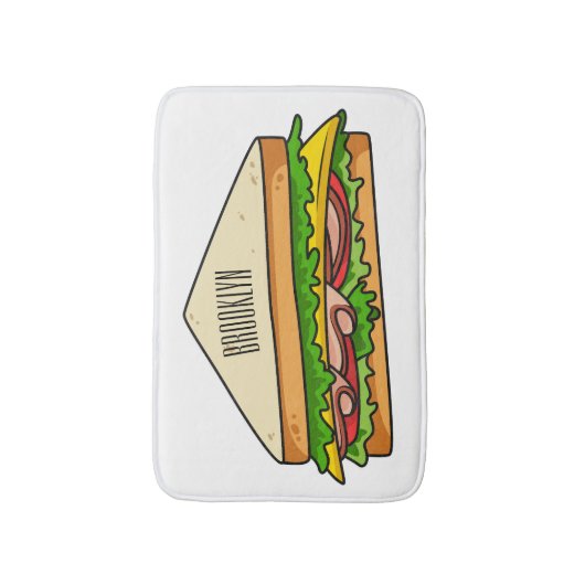 Sandwich-cartoon Badmat (Voorkant Verticaal)