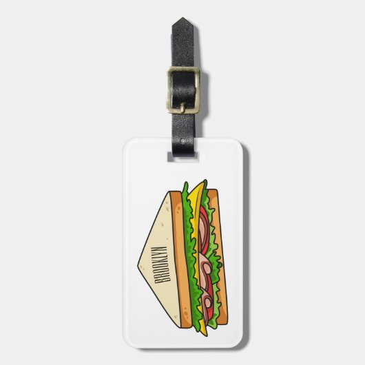 Sandwich-cartoon Bagagelabel (Voorkant verticaal)