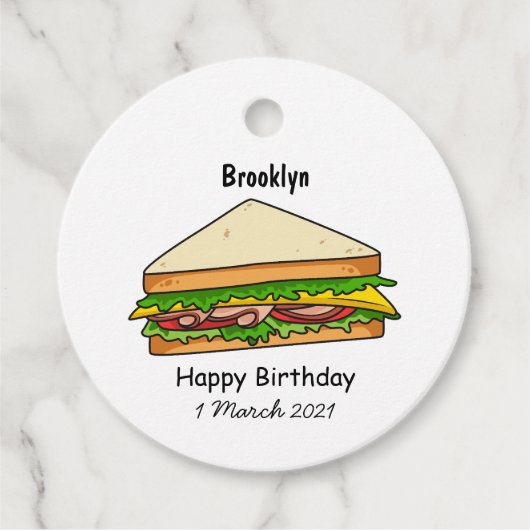 Sandwich-cartoon Bedankjes Labels (Voorkant)