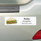 Sandwich-cartoon Bumpersticker (Op auto)
