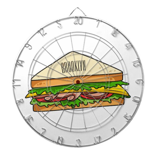 Sandwich-cartoon Dartbord (Voorkant)
