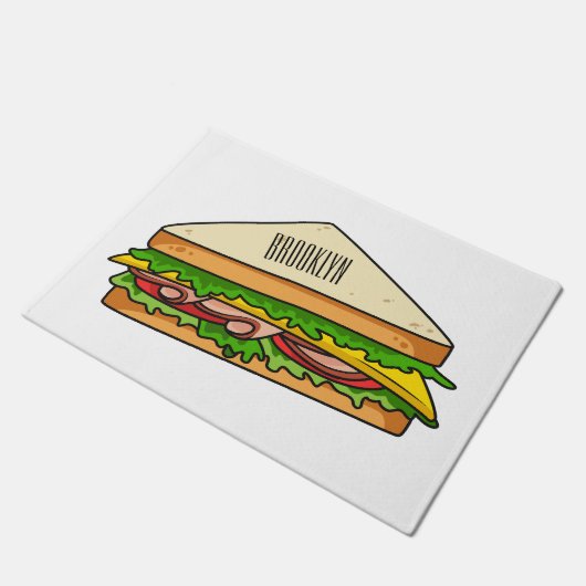 Sandwich-cartoon Deurmat (Schuin)