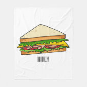 Sandwich-cartoon Fleece Deken (Voorkant)