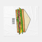 Sandwich-cartoon Fleece Deken (Voorkant (Horizontaal))