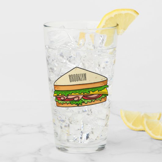 Sandwich-cartoon Glas (Achterkant ijs)