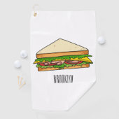 Sandwich-cartoon Golfhanddoek (Insitu)