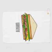 Sandwich-cartoon Golfhanddoek (Horizontaal)