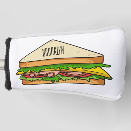 Sandwich-cartoon Golfheadcover (Voorkant)