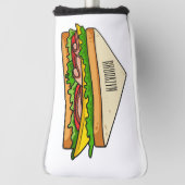 Sandwich-cartoon Golfheadcover (Draai 90)