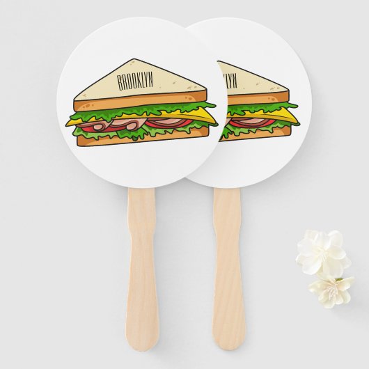 Sandwich-cartoon Handwaaier (Voorkant en achterkant)