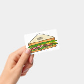 Sandwich cartoon illustratie badge (Handheld)