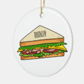 Sandwich-cartoon Keramisch Ornament (Links)