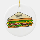 Sandwich-cartoon Keramisch Ornament (Achterkant)