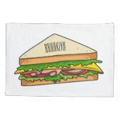 Sandwich-cartoon Kussensloop (Achterkant)