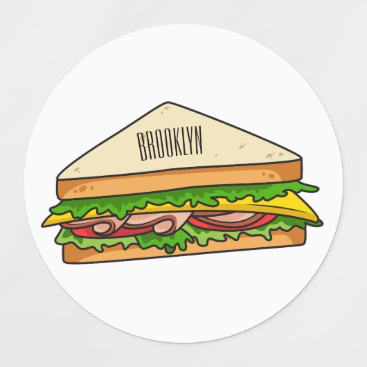 Sandwich-cartoon Labels (Design 1)