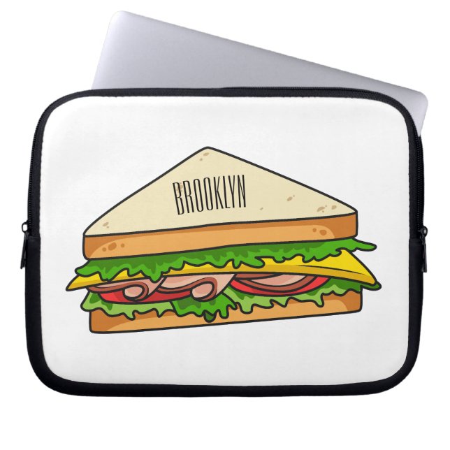 Sandwich-cartoon Laptop Sleeve (Voorkant)