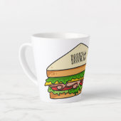 Sandwich-cartoon Latte Mok (Linkerhoek)