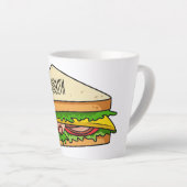 Sandwich-cartoon Latte Mok (Rechterhoek)