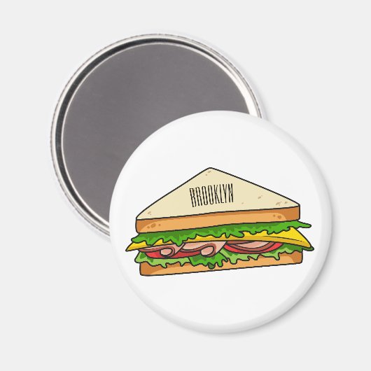 Sandwich-cartoon Magneet (Voorkant / Achterkant)