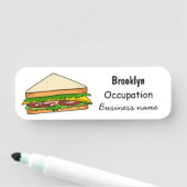 Sandwich-cartoon Naamplaatje (In situ)