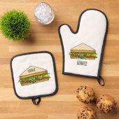 Sandwich-cartoon Ovenwant & Pannenlap Set (Top down)
