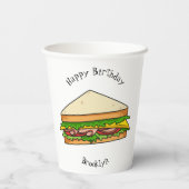 Sandwich-cartoon Papieren Bekers (Achterkant)