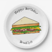 Sandwich-cartoon Papieren Bordje (Voorkant)