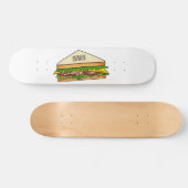 Sandwich-cartoon Persoonlijk Skateboard (Horizontaal)