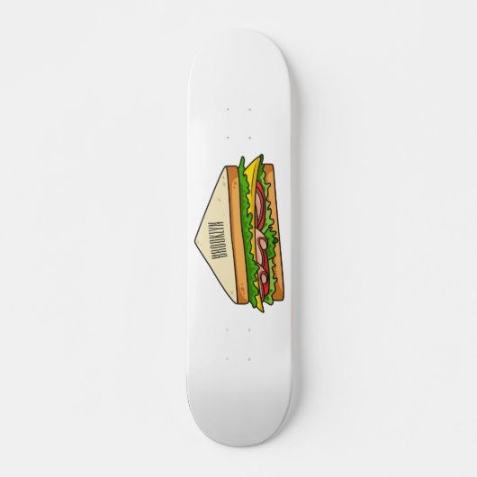 Sandwich-cartoon Persoonlijk Skateboard (Voorkant)