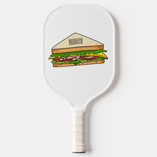 Sandwich-cartoon Pickleball Paddle (Voorkant)