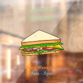 Sandwich-cartoon Raamsticker (Vel 2)