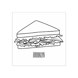 Sandwich-cartoon Rubberstempel