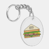 Sandwich-cartoon Sleutelhanger (Voorkant Links)