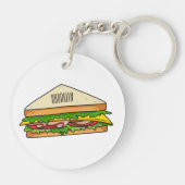 Sandwich-cartoon Sleutelhanger (Achterkant)