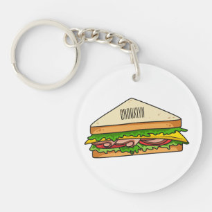 Sandwich-cartoon Sleutelhanger