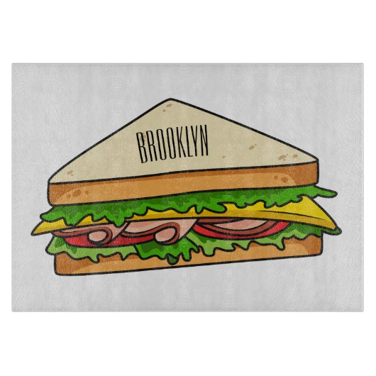 Sandwich-cartoon Snijplank (Voorkant)