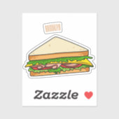 Sandwich-cartoon Sticker (Vel)