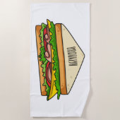 Sandwich-cartoon Strandlaken (Voorkant)