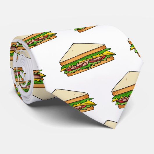 Sandwich-cartoon Stropdas (Opgerold)