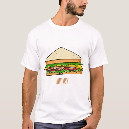 Sandwich-cartoon T-shirt (Voorkant)