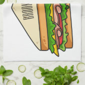 Sandwich-cartoon Theedoek (Gevouwen)