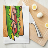 Sandwich-cartoon Theedoek (Quarter Fold)