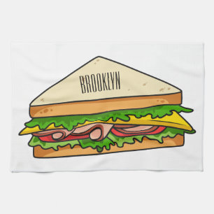 Sandwich-cartoon Theedoek