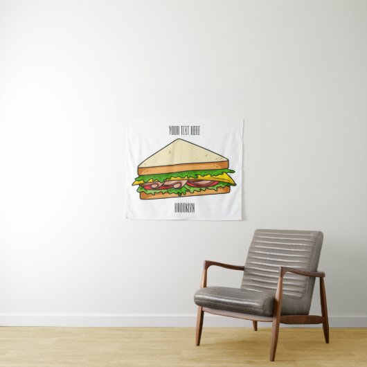 Sandwich-cartoon Wandkleed (In Situ (horizontaal))