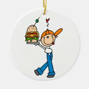 Sandwich Connoisseur Stick Figuur Keramisch Ornament