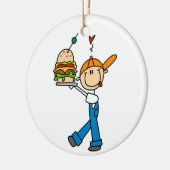 Sandwich Connoisseur Stick Figuur Keramisch Ornament (Links)