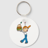 Sandwich Connoisseur Stick Figuur Sleutelhanger (Voorkant)