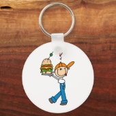 Sandwich Connoisseur Stick Figuur Sleutelhanger (Voorkant)
