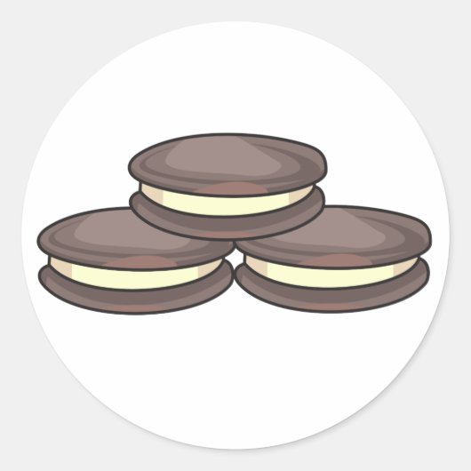Sandwich Cookies Ronde Sticker (Voorkant)