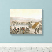 Sandwich-eilanden - een westerling die onderhandel canvas afdruk (Insitu (Houten vloer))